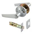 Prime-Line Privacy Lever, Fits 2-3/8 in. and 2-3/4 in. Backset, Satin Chrome 1 Set MP65259